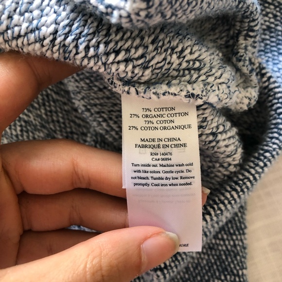 Faherty Hoodie Sweatshirt Whitewater Blue Terrycloth X Large - Picture 5 of 6